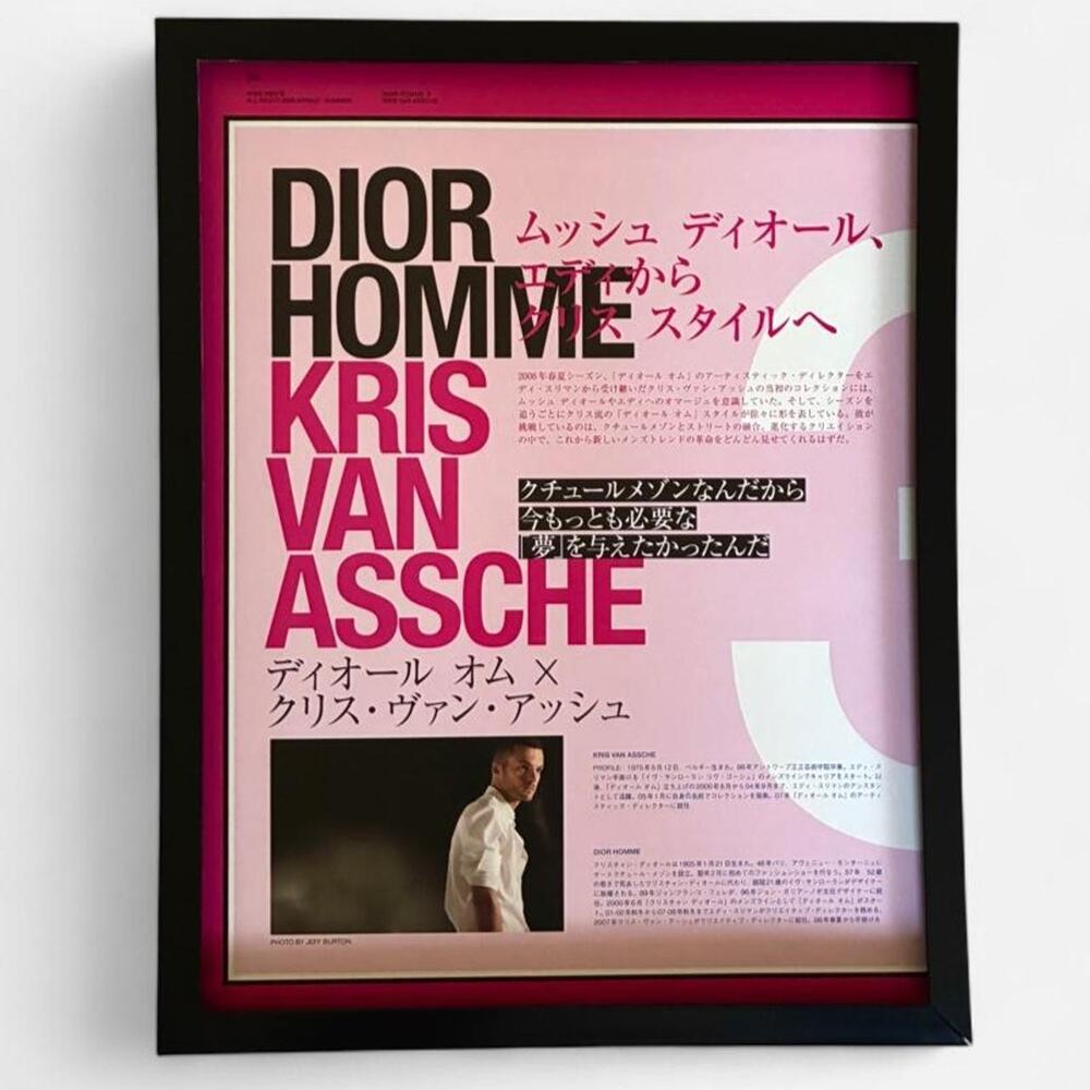 Dior Homme Kris van assche framed poster Archive 9x11
